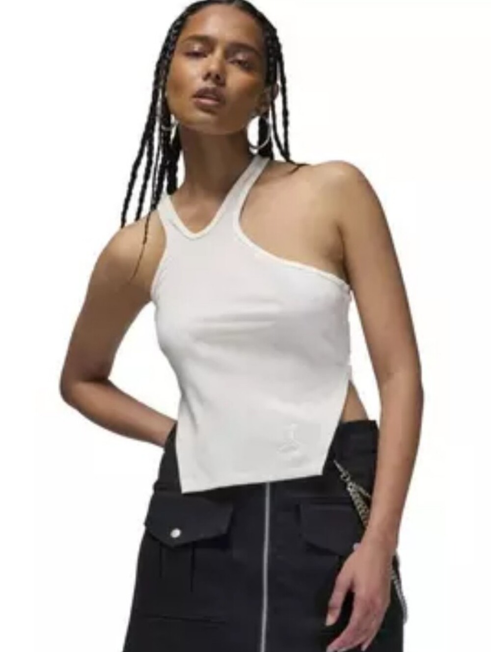 NEW Women's Nike Jordan Asymmetrical Ribbed Tank Top
